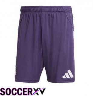 Manchester United Away Soccer Shorts Purple 2025/2026