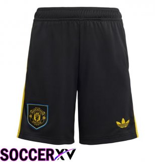Manchester United Third Soccer Shorts Black 2025/2026