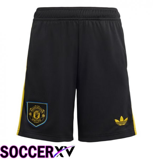 Manchester United Third Soccer Shorts Black 2025/2026