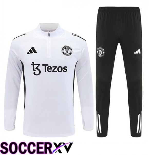 Manchester United kit Training Tracksuit White 2025/2026