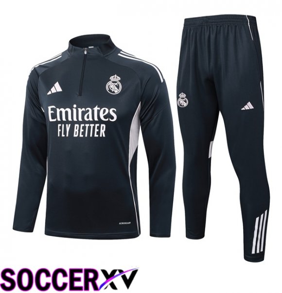 Real Madrid kit Training Tracksuit Grey 2025/2026