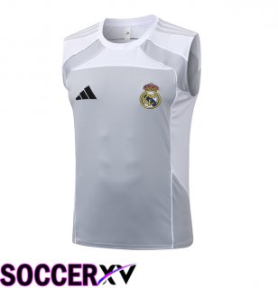 Real Madrid Soccer Vest White Grey 2025/2026