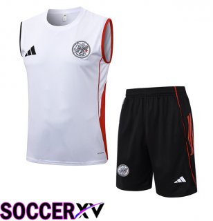 AFC Ajax Soccer Vest + Shorts White 2025/2026
