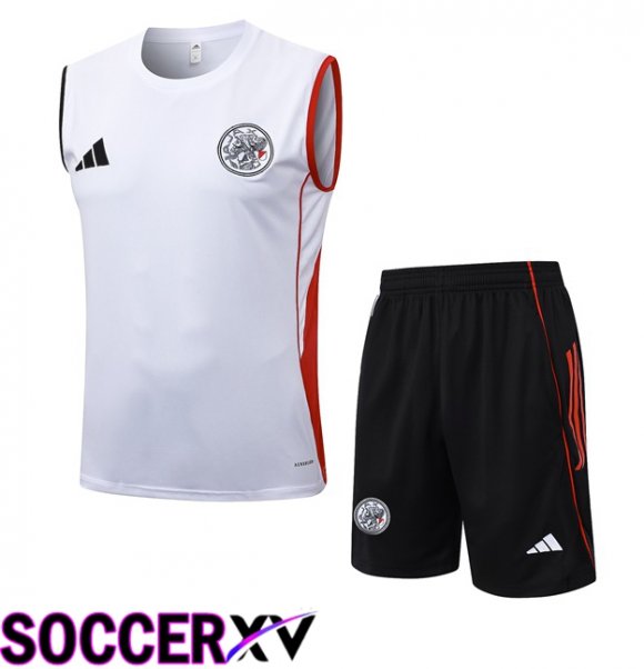 AFC Ajax Soccer Vest + Shorts White 2025/2026