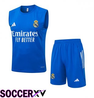 Real Madrid Soccer Vest + Shorts Blue 2025/2026
