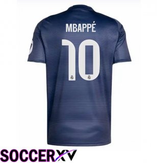 Real Madrid (Mbappé 10) Away Soccer Jersey Blue Royal 2025/2026