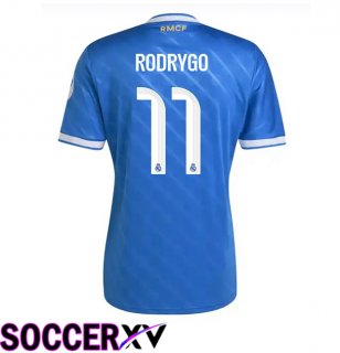 Real Madrid (Rodrygo 11) Third Soccer Jersey Blue 2025/2026