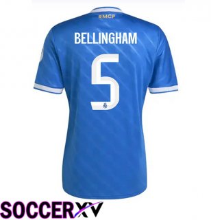 Real Madrid (Bellingham 5) Third Soccer Jersey Blue 2025/2026