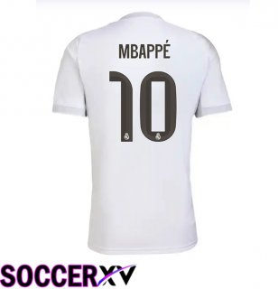 Real Madrid (Mbappé 10) Home Soccer Jersey White 2025/2026