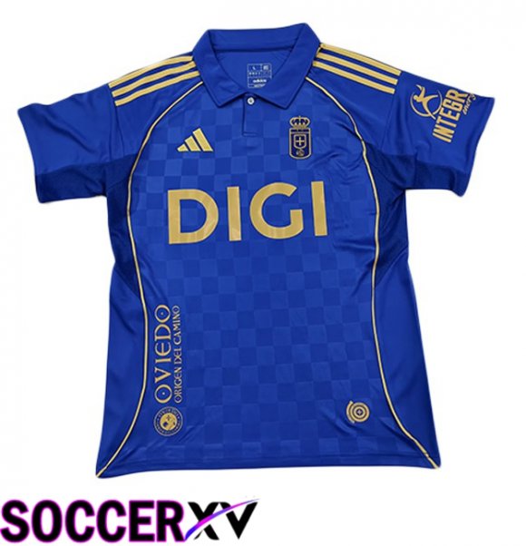 Real Oviedo Home Soccer Jersey Blue 2025/2026