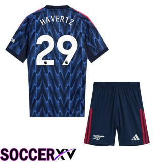 Arsenal (HAVERTZ 29) Kids Away Soccer Jersey Blue Royal 2025/2026