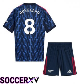 Arsenal (ØDEGAARD 8) Kids Away Soccer Jersey Blue Royal 2025/2026