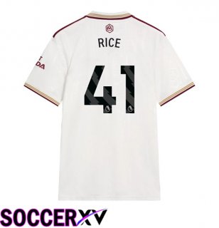 Arsenal (RICE 41) Third Soccer Jersey White 2025/2026