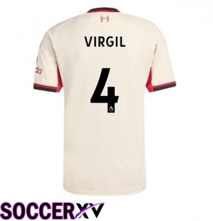 FC Liverpool (VIRGIL 4) Away Soccer Jersey Yellow 2025/2026