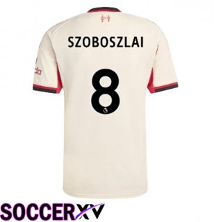 FC Liverpool (SZOBOSZLAI 8) Away Soccer Jersey Yellow 2025/2026