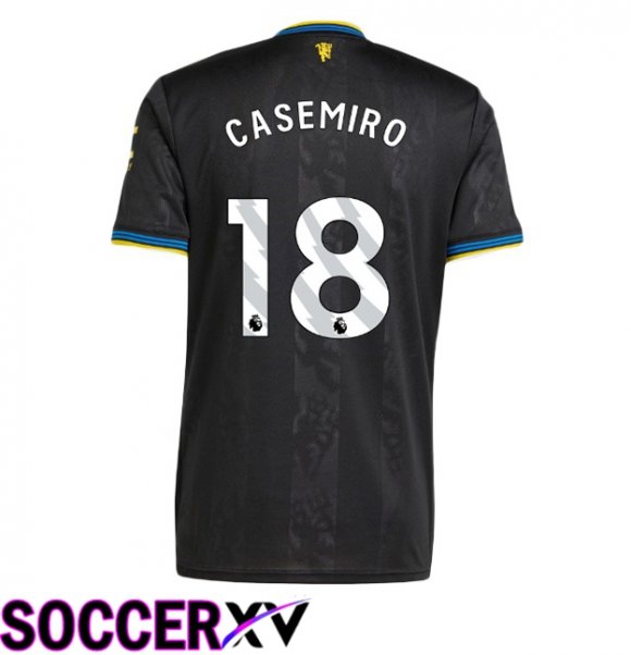 Manchester United (CASEMIRO 18) Third Soccer Jersey Black 2025/2026
