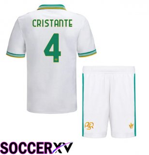 AS Rome (CRISTANTE 4) Kids Third Soccer Jersey White 2025/2026