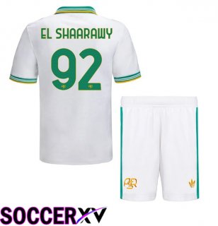 AS Rome (EL SHAARAWY 92) Kids Third Soccer Jersey White 2025/2026