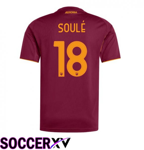 AS Rome (SOULÉ 18) Home Soccer Jersey Red 2025/2026