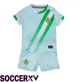 Real Betis Kids Away Soccer Jersey Blue 2025/2026