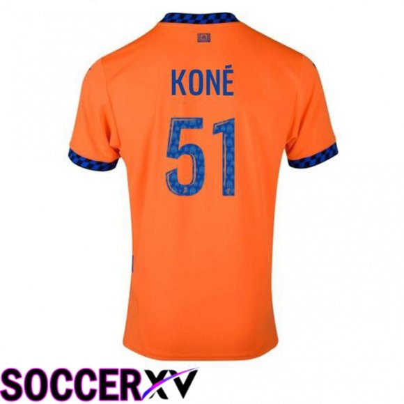 Marseille OM (KONÉ 51) Third Soccer Jersey Orange 2024/2025