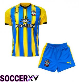 Southampton FC Kids Away Soccer Jersey Yellow Blue 2025/2026