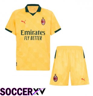 AC Milan Kids Third Soccer Jersey Yellow 2025/2026