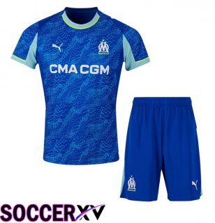 Marseille OM Kids Third Soccer Jersey Blue 2025/2026