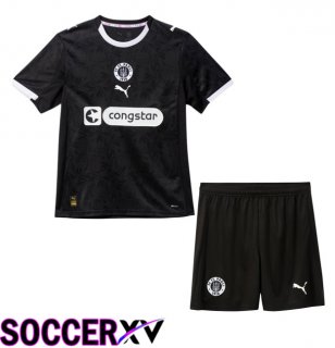 FC St. Pauli Kids Third Soccer Jersey Grey Black 2025/2026