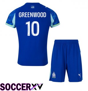 Marseille OM (GREENWOOD 10) Kids Third Soccer Jersey Blue 2025/2026