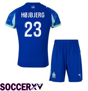 Marseille OM (HØJBJERG 23) Kids Third Soccer Jersey Blue 2025/2026