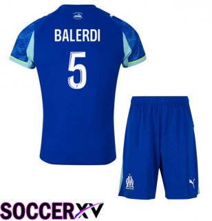 Marseille OM (BALERDI 5) Kids Third Soccer Jersey Blue 2025/2026