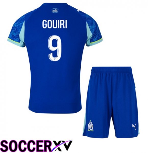 Marseille OM (GOUIRI 9) Kids Third Soccer Jersey Blue 2025/2026