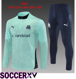 Marseille OM Kids kit Training Tracksuit Green 2025/2026