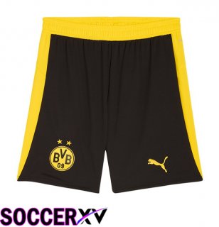 Dortmund BVB Home Soccer Shorts Black Yellow 2025/2026