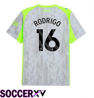 Manchester City (Rodrigo 16) Third Soccer Jersey Grey Green 2025/2026