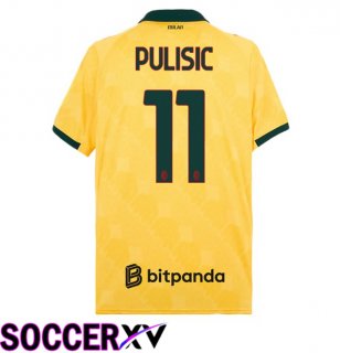 AC Milan (Pulisic 11) Third Soccer Jersey Yellow 2025/2026