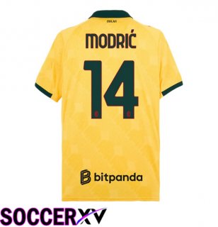 AC Milan (Modrić 14) Third Soccer Jersey Yellow 2025/2026