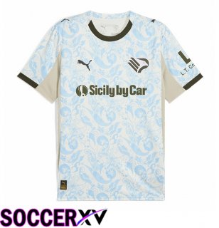 Palerme FC Third Soccer Jersey White Blue 2025/2026
