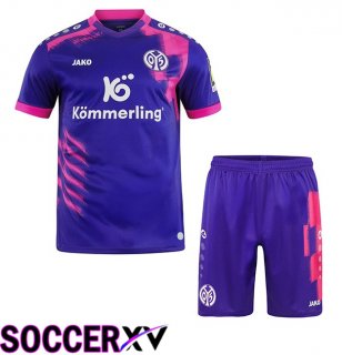 FSV Mainz 05 Kids Away Soccer Jersey Purple 2025/2026