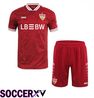 VfB Stuttgart Kids Away Soccer Jersey Red 2025/2026