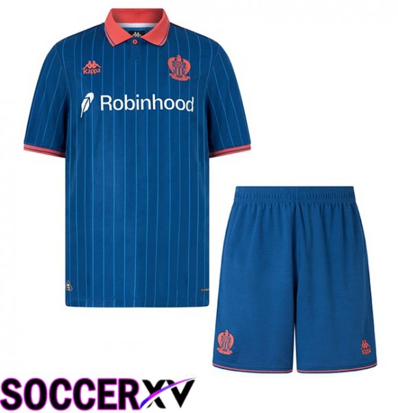 OGC Nice Kids Third Soccer Jersey Blue 2025/2026