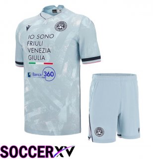 Udinese Calcio Kids Away Soccer Jersey Blue 2025/2026