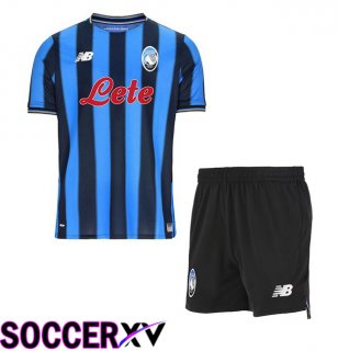 Atalanta Kids Home Soccer Jersey Blue Black 2025/2026