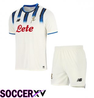 Atalanta Kids Away Soccer Jersey White 2025/2026