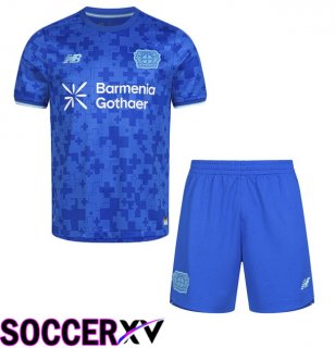Bayer 04 Leverkusen Kids Third Soccer Jersey Blue 2025/2026