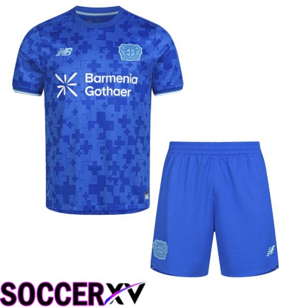Bayer 04 Leverkusen Kids Third Soccer Jersey Blue 2025/2026