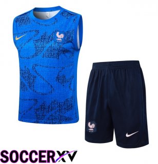 France Soccer Vest + Shorts Blue 2025/2026