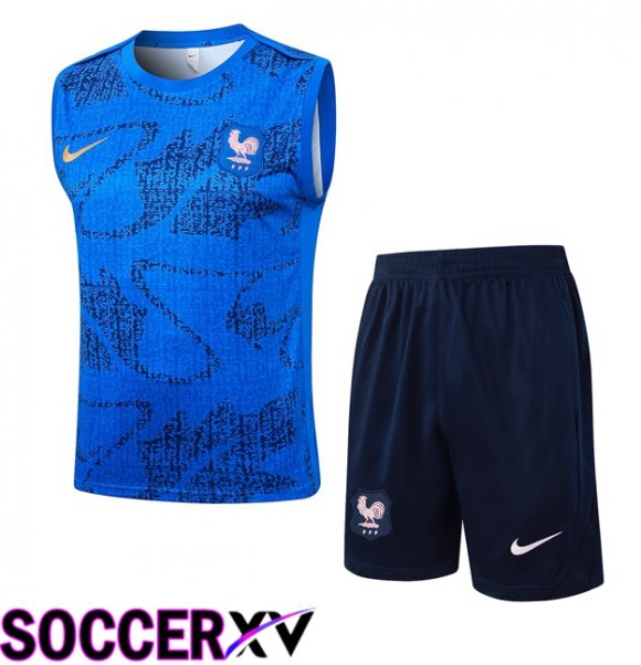France Soccer Vest + Shorts Blue 2025/2026