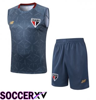 Sao Paulo FC Soccer Vest + Shorts Grey 2025/2026